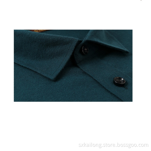 Men's Dark Green Long Sleeves Shirts